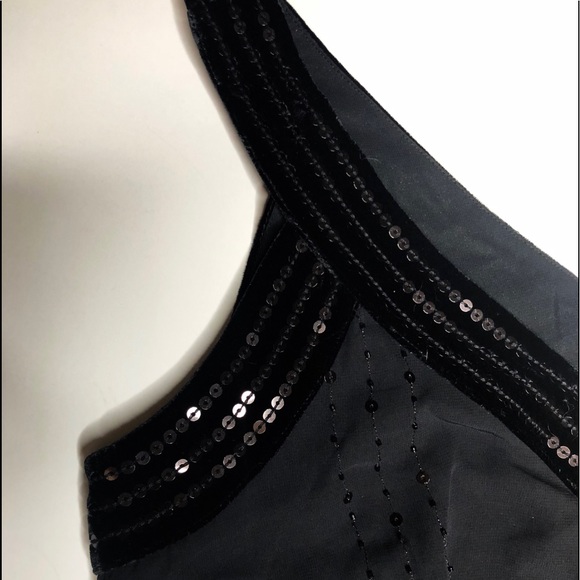 Ann Taylor loft black sequin top 4 - Picture 3 of 4